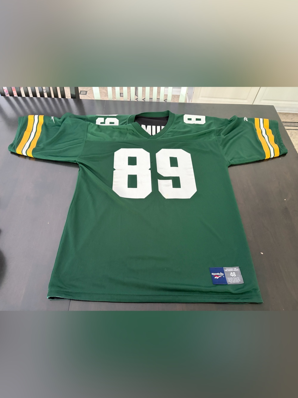 1997 Reebok Green Bay Packers Mark Chimura Reversable Football Jersey size 48